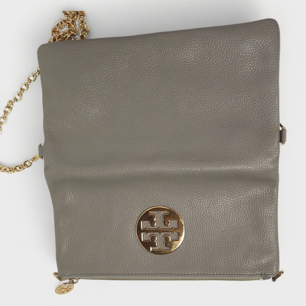 Tory Burch Gray Leather Crossbody Bag - Picture 11 of 16